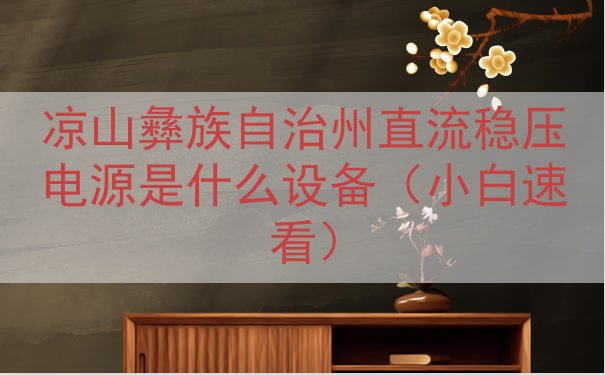 凉山彝族自治州直流稳压电源是什么设备（小白速看）